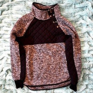 Abercrombie & Fitch asymmetrical snap up fleece